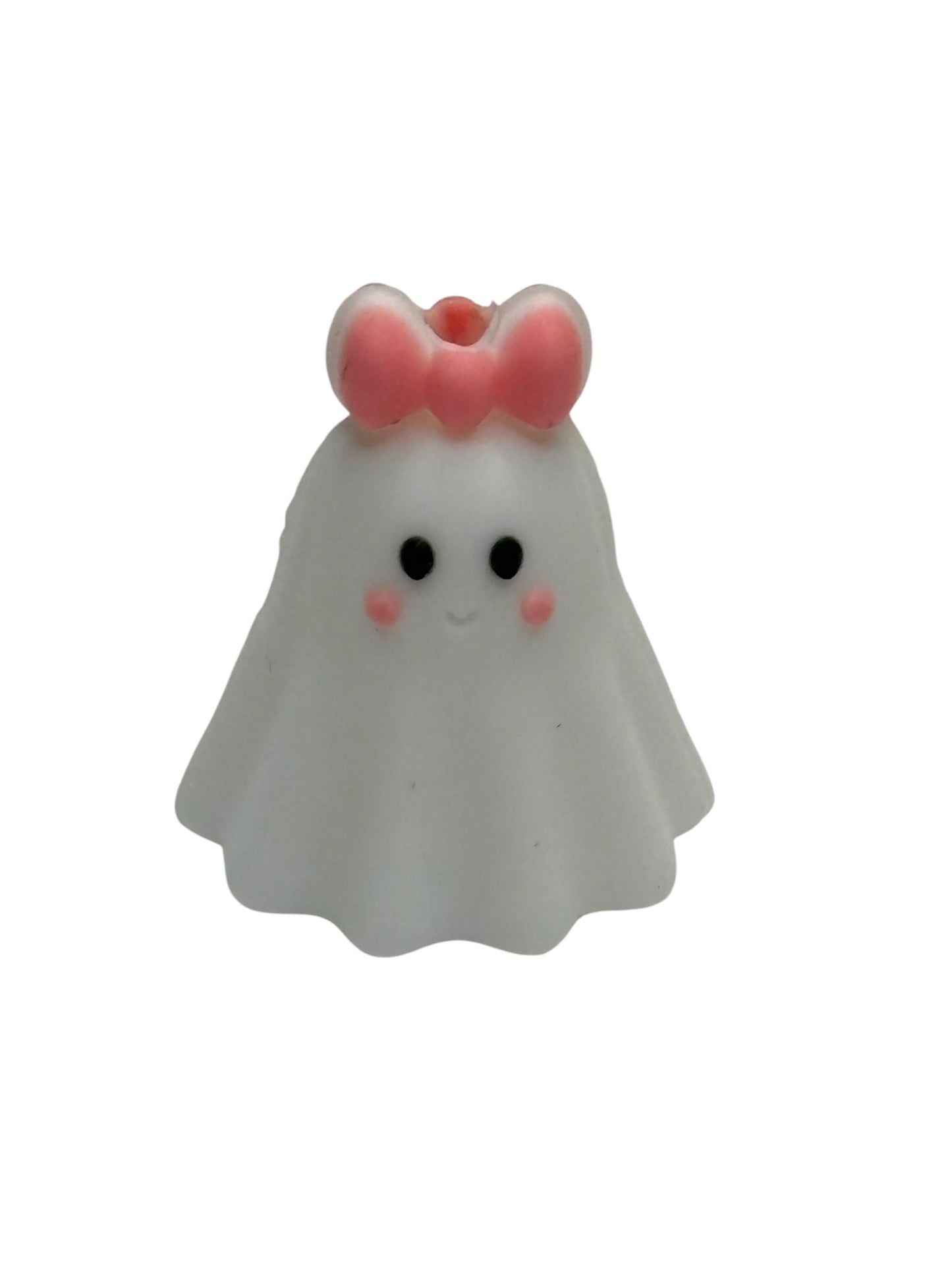 3D Ghost with Bow Focal Bead