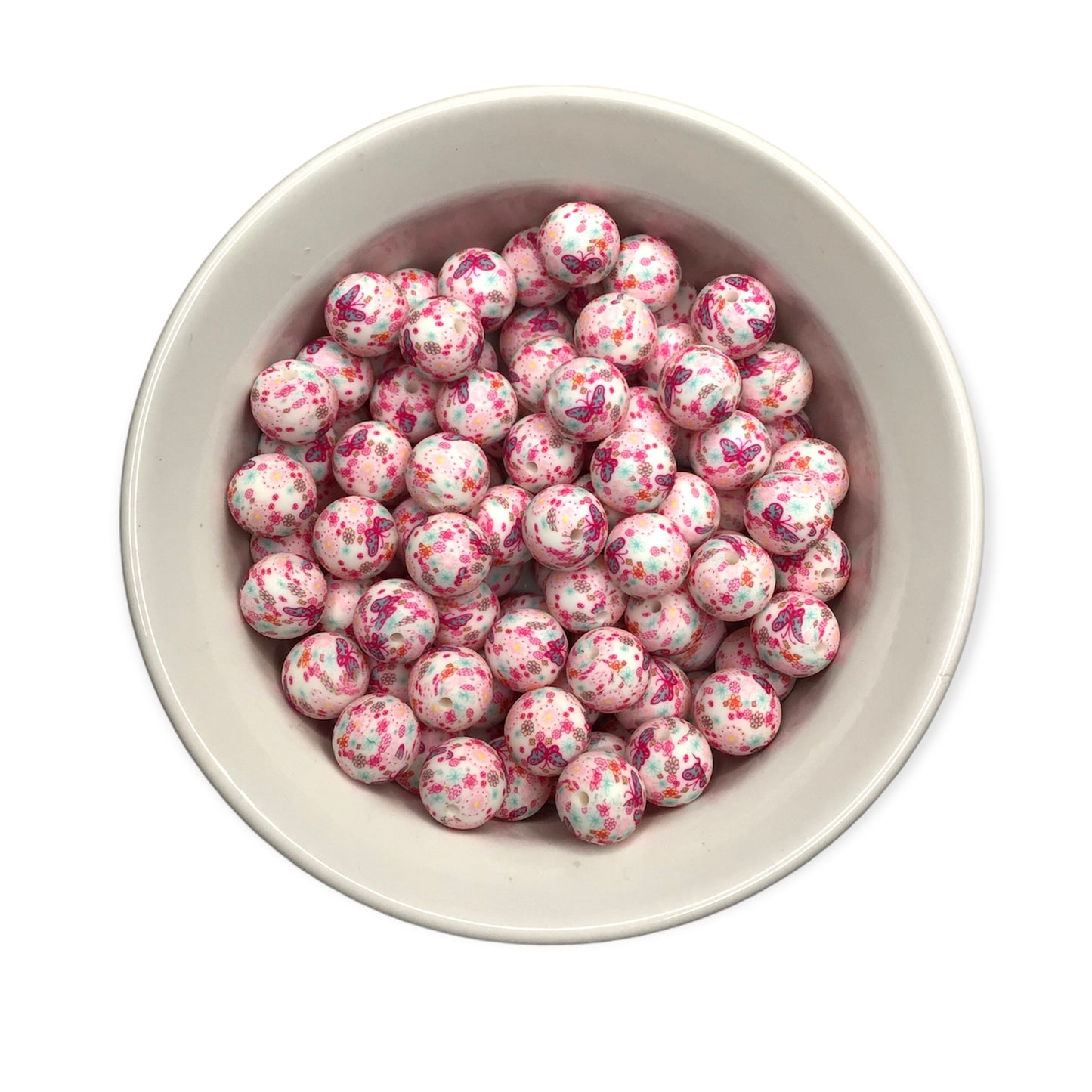 15mm Pink Lilac Butterfly Print