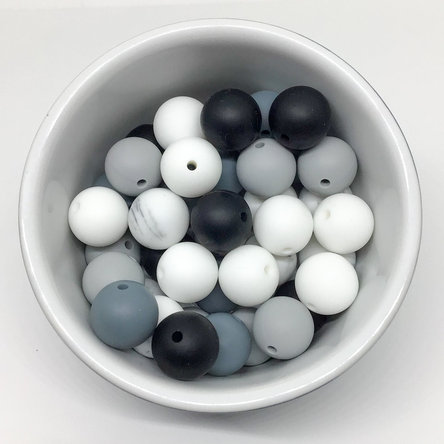 Mixed Neutral Bulk Order 15mm Silicone Beads