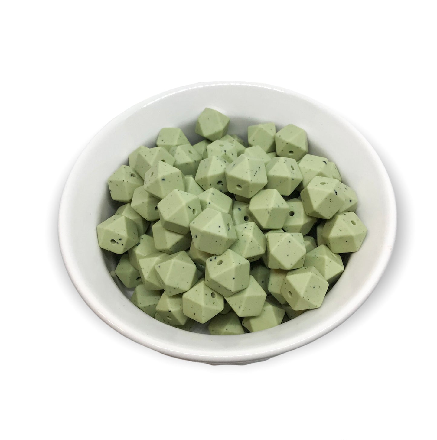 14mm Hexagon Speckled Beads (Discontinued)