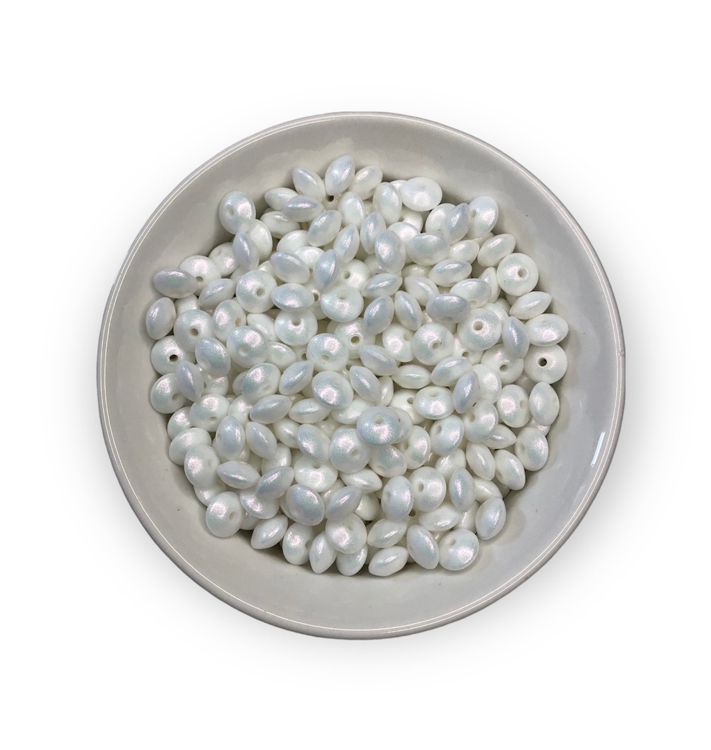 12mm Glossy Opal Lentil Beads