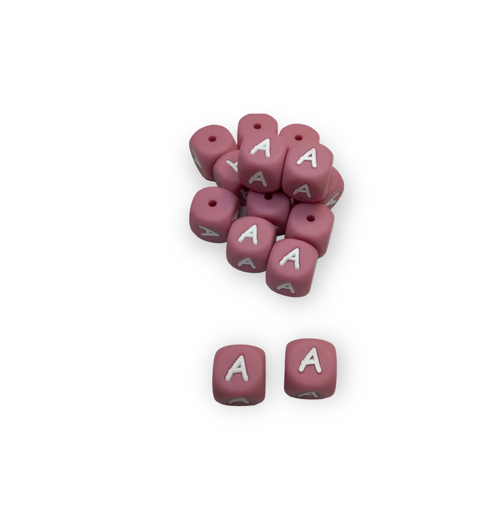 12mm Perfect Pink Letter Beads – Alligator Bites Canada