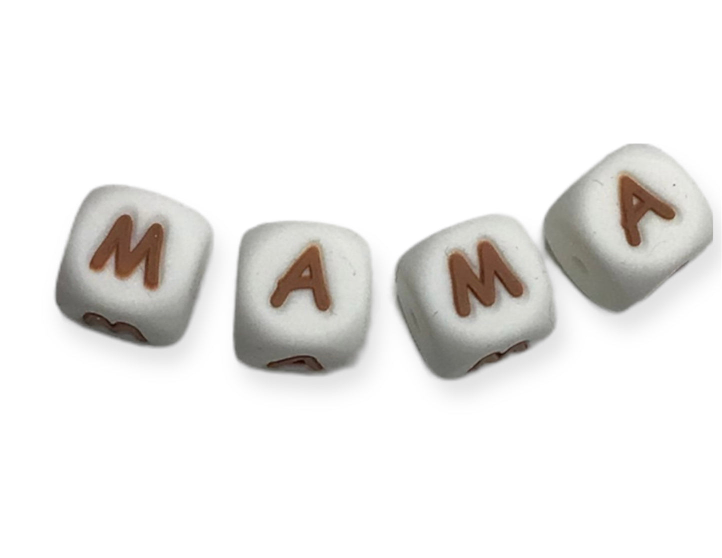 12mm Espresso Letters With White Background