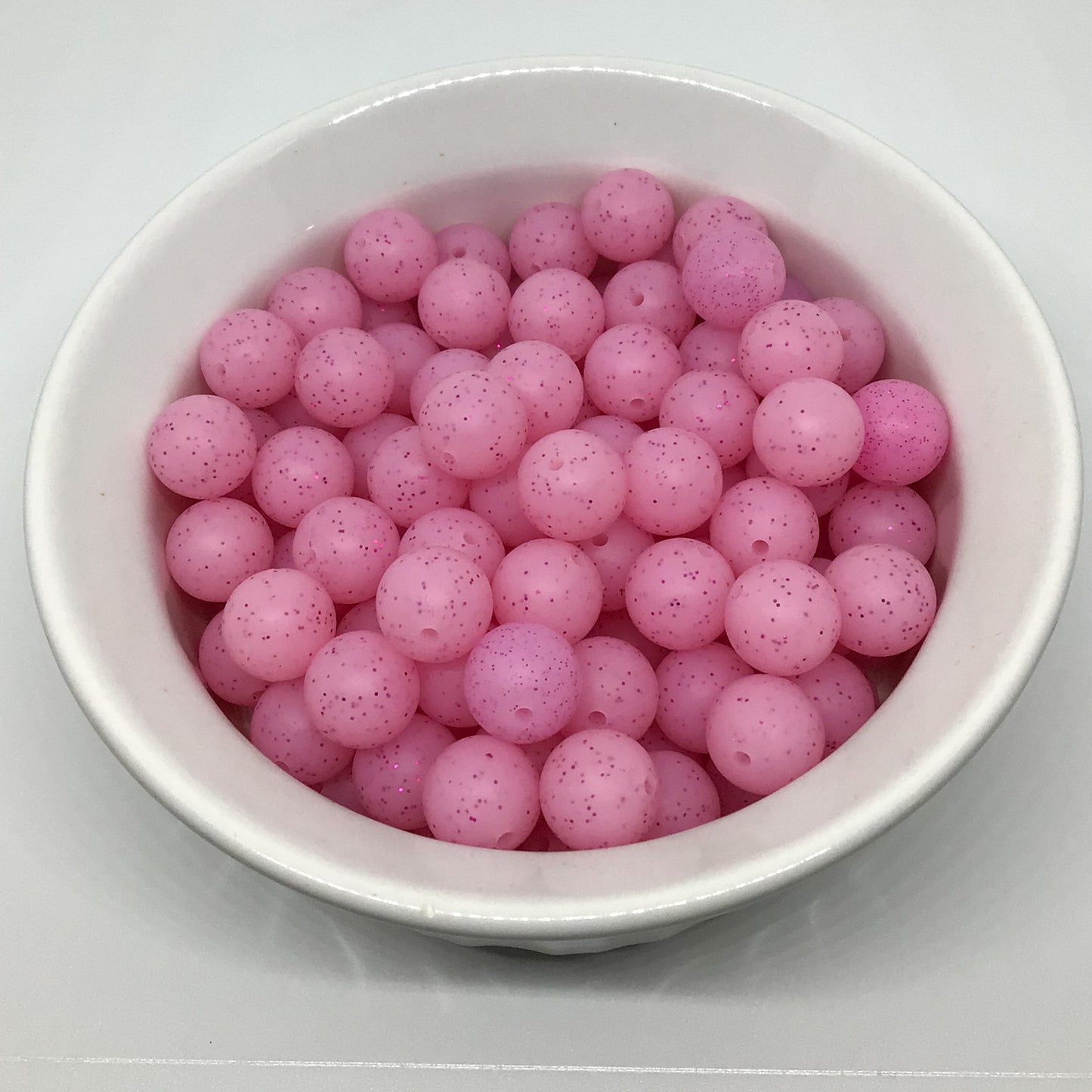 15mm Round Glitter Beads (Discontinued)