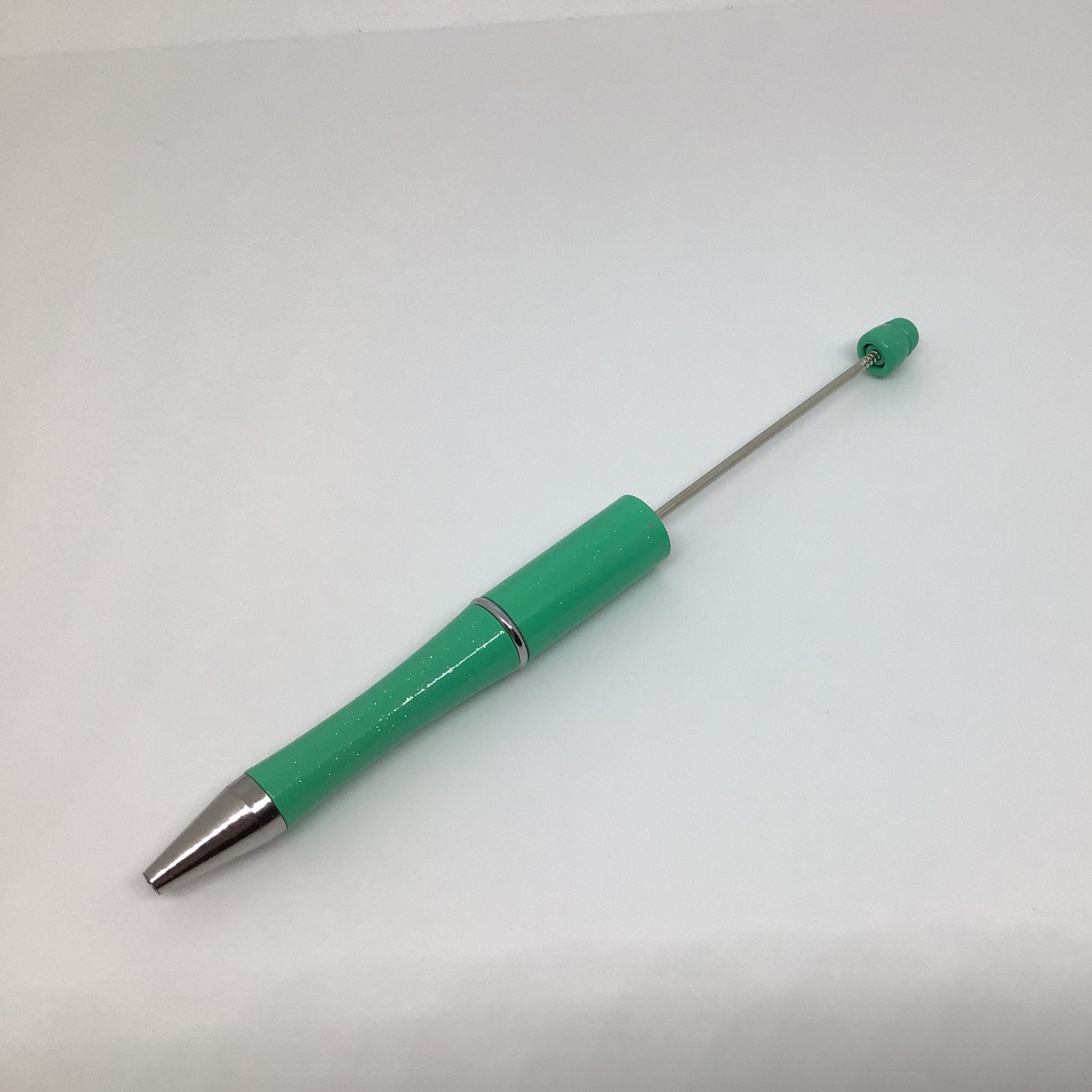 Ballpoint Metal Pen green large 1.7+mm hole beads beadable diy
